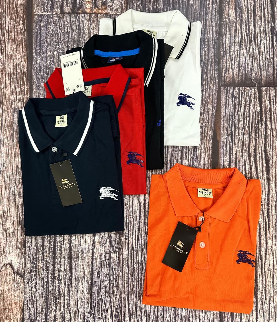 WhatsApp Image 2025-10-05 at 10.16.32 AM (2) M 4 Man's Polo T Shirt (Burberry), M-XL, 30 Pcs Blister - Image 1
