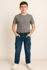 B 15 Boys Six Pocket Jeans Pant (Cross Pocket) 6-16 y  [18 Pcs] - Image 4
