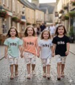 G 15 Girls Pop Corn Top Bottom Set Style-4 (1-5) Y [30 Pcs] - Image 3