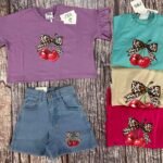 G 21 Girls Drop Shoulder Butterfly Top Bottom Set (1-5) Y [20 PCS]