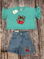 G 21 Girls Drop Shoulder Butterfly Top Bottom Set (1-5) Y [20 PCS] - Image 4